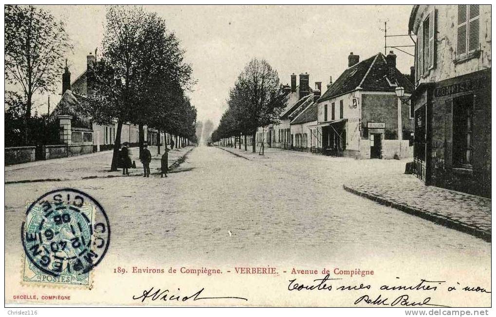 60 VERBERIE Avenue De Compiègne  Superbe  1905 - Verberie