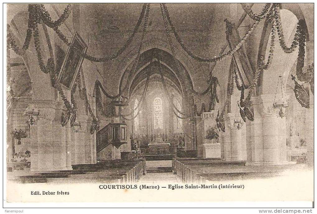 COURTISOLS . Eglise Saint-Martin (intérieur) - Courtisols