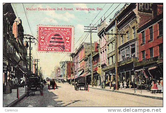 USA   A 24   WILMINGTON   MARKET STREET   Circulée 1909 - Wilmington