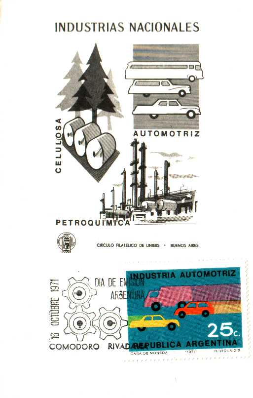 CPJ Argentine 1971  Métiers Industrie Nationale Automobile - Andere & Zonder Classificatie