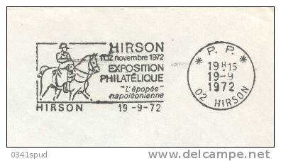 1972 France 02   P.P.  Hirson  Napoléon  Sur Lettre éntiere - Napoléon