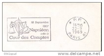 1969 75  France  PP  Paris 81 Napoléon  Sur Lettre éntiere - Napoléon