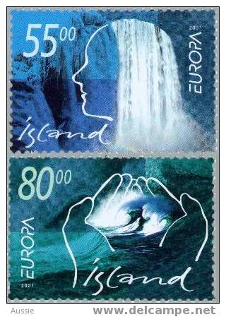 Islande Ijsland Iceland Yvertn° 914-15 *** MNH Cept 2001 Europa Cote 5,50 Euro - Neufs