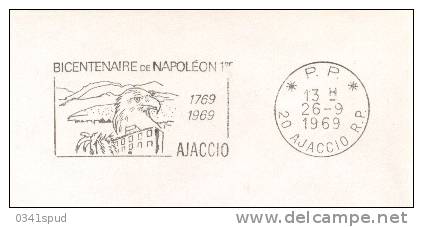 1969 France 20   P.P.  Ajaccio  Napoléon  Sur Lettre - Napoléon