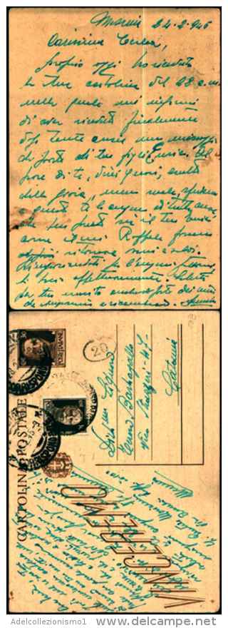 2616)intero Postale Da 30c Imperiale + 30c Imperiale S.F. Da Niscemi A Catania Il 24-2-1945 - Storia Postale