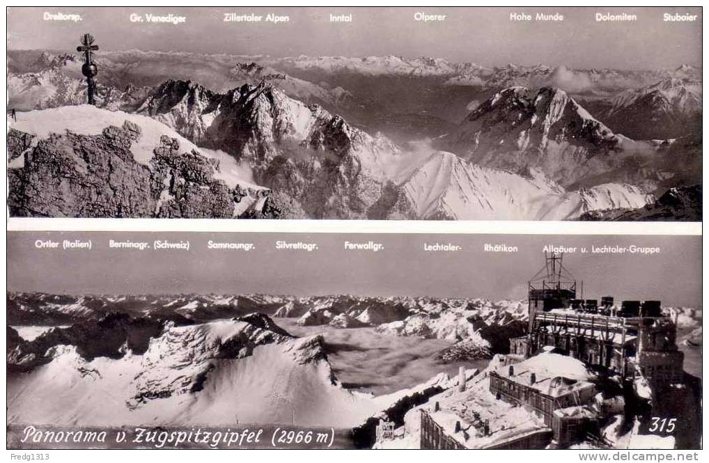 Zugspitz - Panorama V. Zugspitzgipfel - Zugspitze