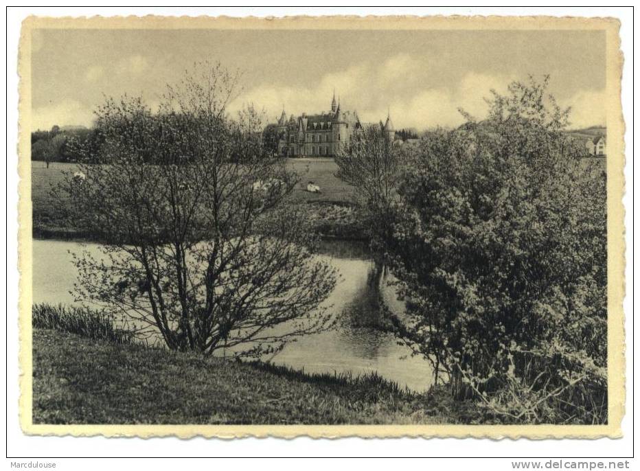 Jamoigne-sur-Semois (Chiny). Maison Du Sacré-Coeur. Le Château Vu De La Semois. Séjour De Villégiature Et De Repos. - Chiny