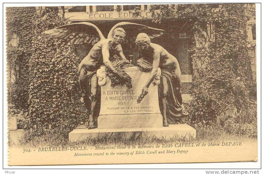 B1551  BRUXELLES-UCCLE : Monument Eleve A La Memoire De Edith Cavell Et De Marie Depage - Uccle - Ukkel