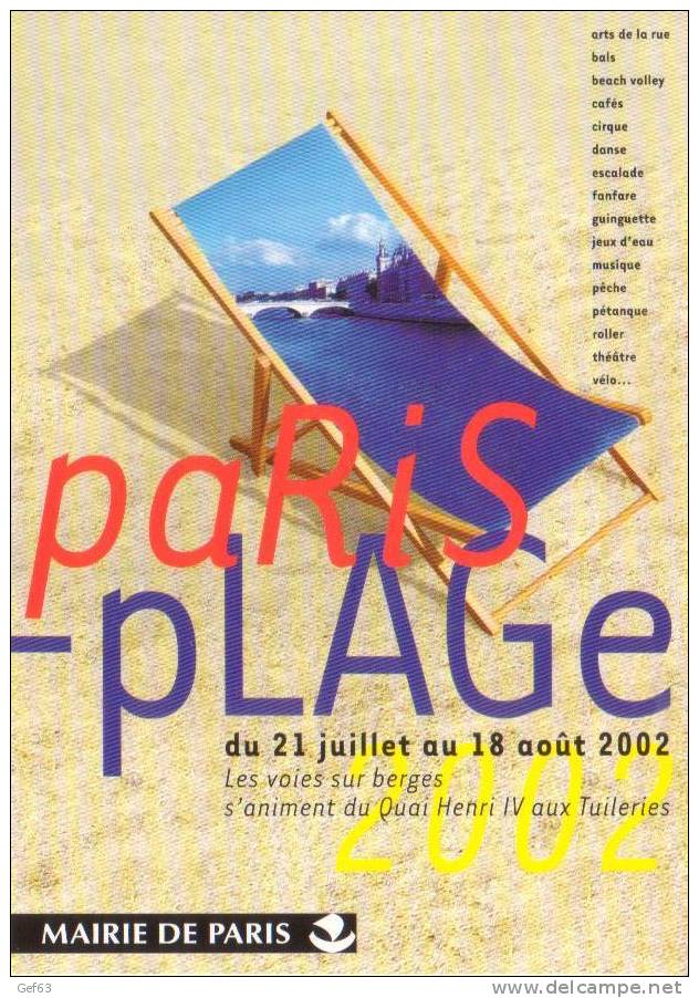 Paris Plage 2002 - La Seine Et Ses Bords