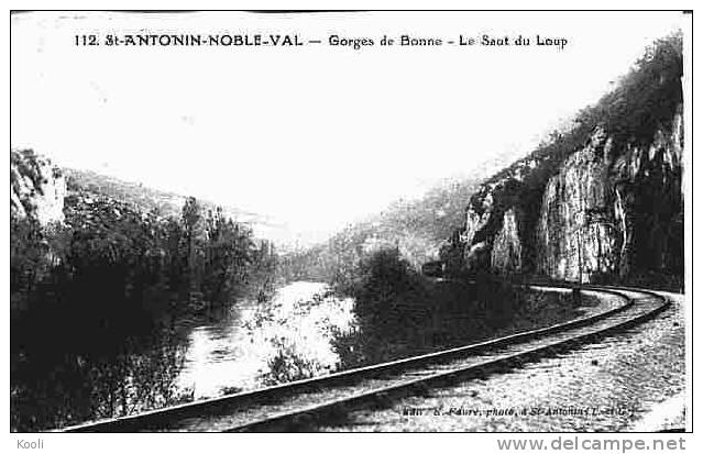 82Z81-DIV-2- ST-ANTONIN-DOUBLE-VAL Gorges De Bonne Et Saut Du Loup - Chemin-de-fer - Saint Antonin Noble Val