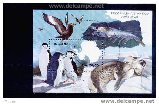 C443 - Bresil 1990 - Bloc Michel No.82  Neuf** - Fauna Antártica