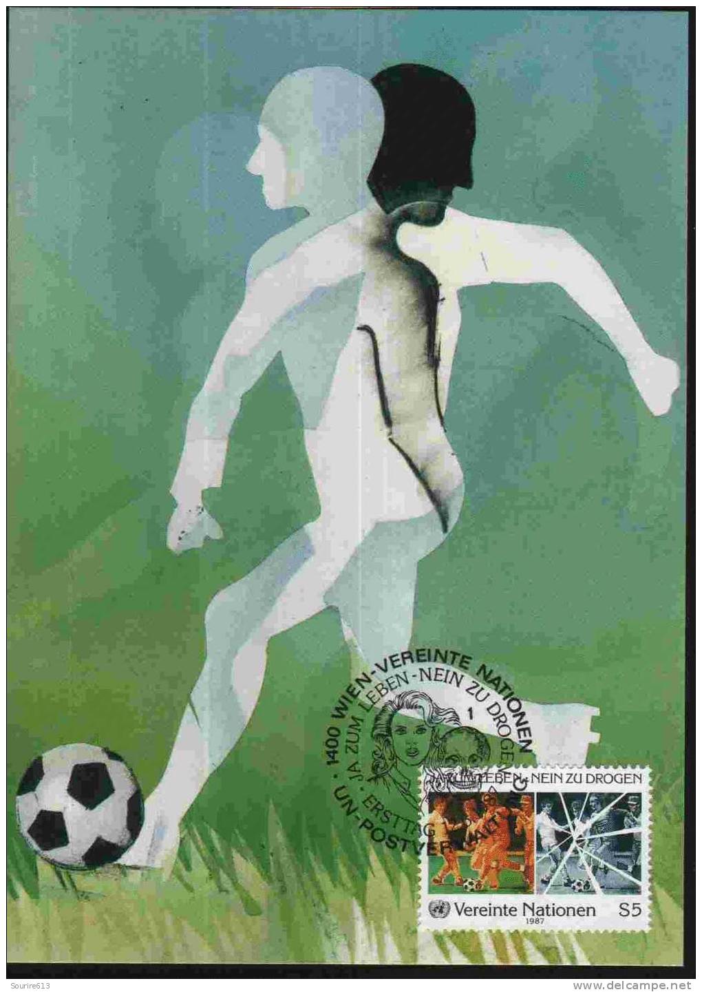CPJ ONU Vienne 1987 Drogue Danger Abus Drogue Sport Football - Drugs
