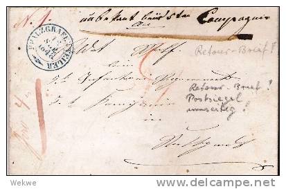 Wtb066/ WÜRTTEMBERG -  Pfalzgrafenweiler 1848, Retourbrief, Mit Postsiegel HPA Stuttgart - Storia Postale