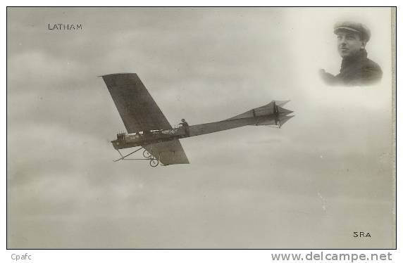 CPA LATHAM BEAU PLAN AVION ET AVIATEUR - 1914-1918: 1ste Wereldoorlog