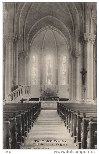 D85 - TALMONT  -  Intérieur De L'Eglise - Talmont Saint Hilaire