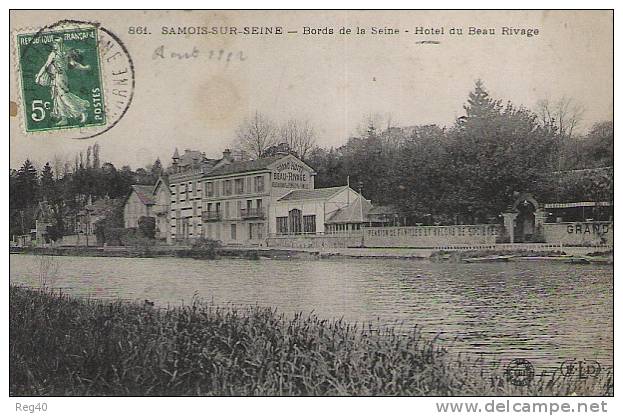 D77 - SAMOIS SUR SEINE  -  Bords De La Seine  -  Hotel Du Beau Rivage - Samois