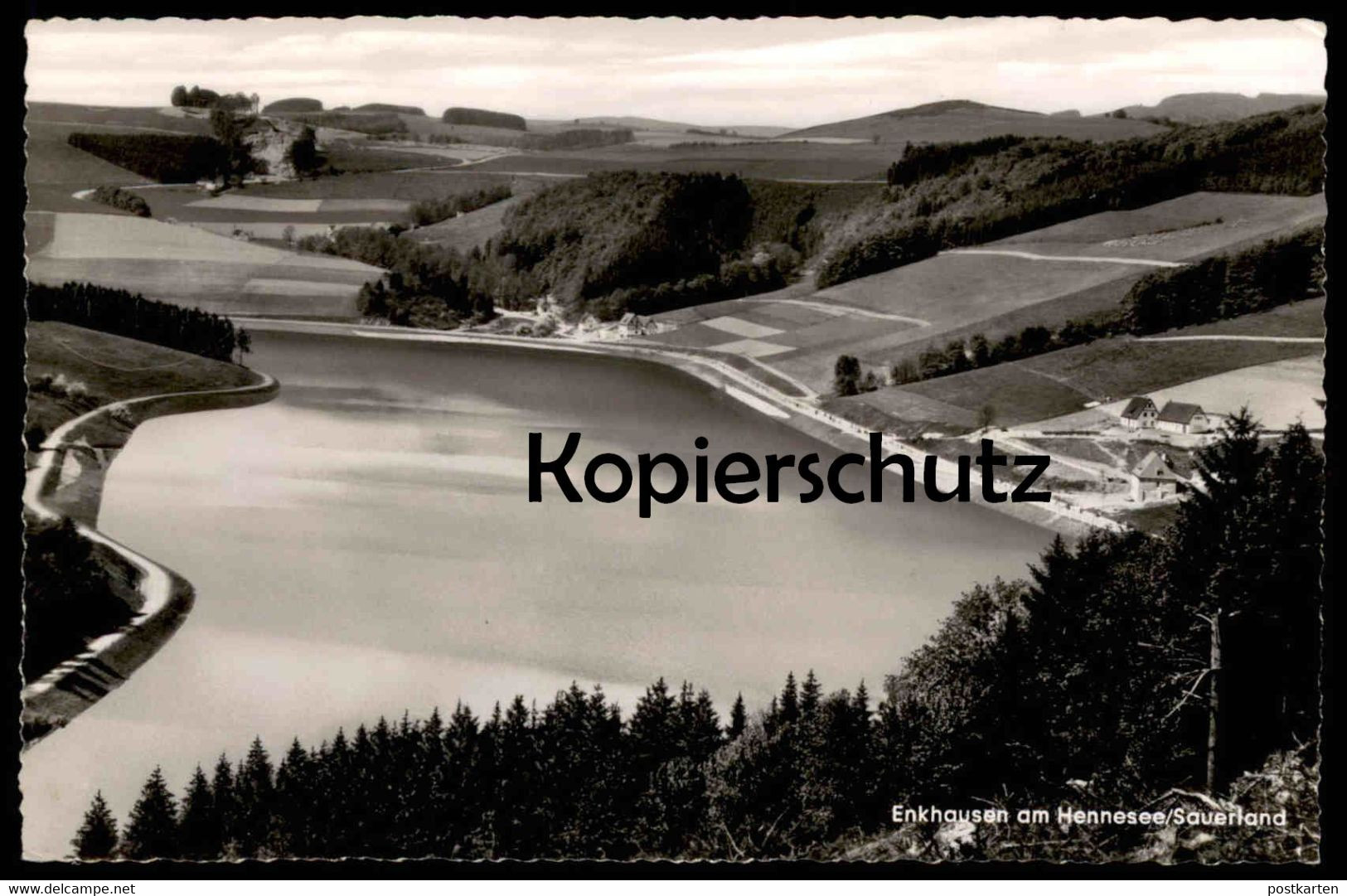 ÄLTERE POSTKARTE ENKHAUSEN AM HENNESEE SUNDERN Landpoststempel Rechteckstempel über Meschede 21b Ansichtskarte Postcard - Sundern