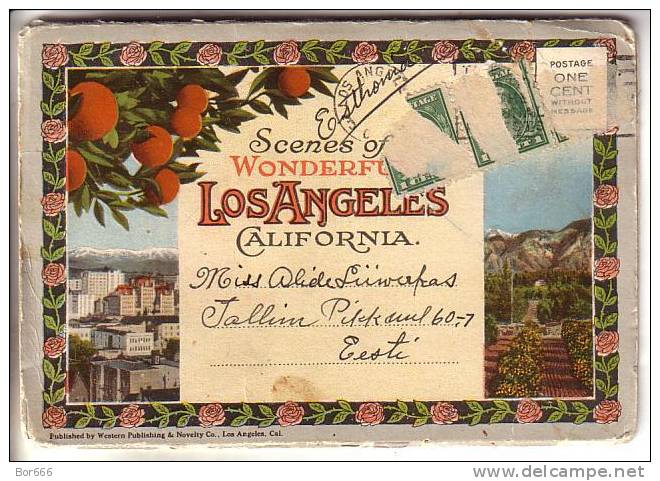 GOOD OLD - USA / LOS ANGELES Souvenir Folding Card - LOOK ALL PICTURES! - Los Angeles