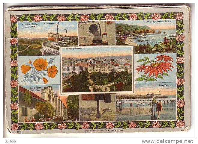 GOOD OLD - USA / LOS ANGELES Souvenir Folding Card - LOOK ALL PICTURES! - Los Angeles