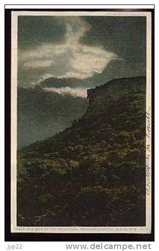 Jolie CP Etats Unis D'Amérique New Hampshire Old Man Of The Mountain Franconia Notch White Mountains Vue De Nuit - White Mountains