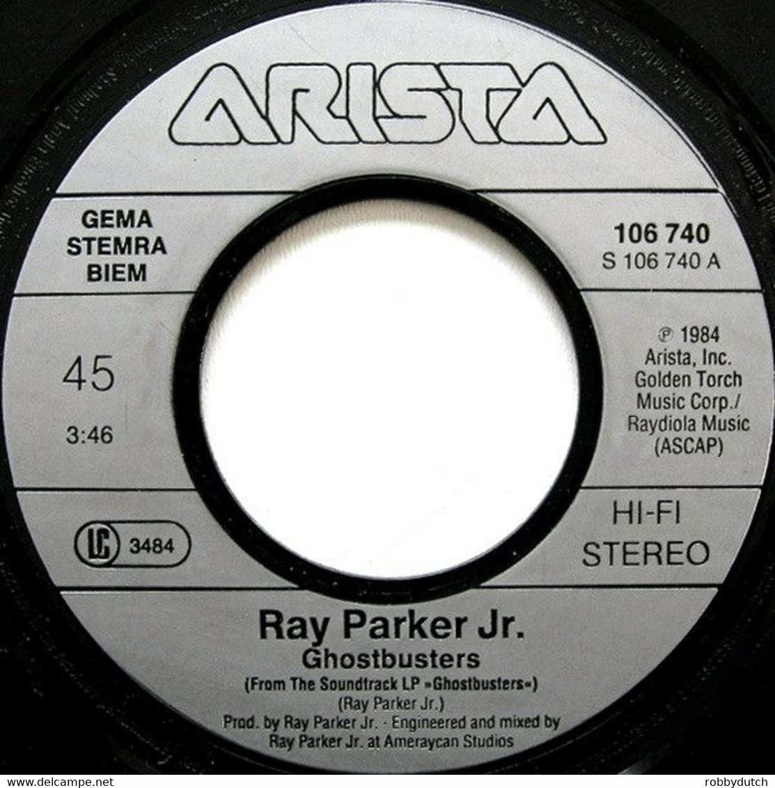 * 7" * RAY PARKER JR. - GHOSTBUSTERS (Germany 1984 Ex-!!!) - Filmmuziek