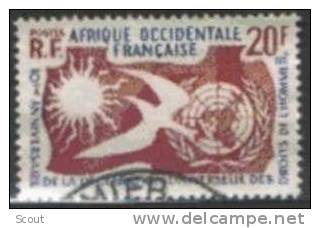 AFRICA OCCIDENTALE FRANCESE - 1958 - 10° ANN. DELLA DICHIARAZIONE UNIV. DEI DIRITTI DELL´UOMO - YT 74 (°) - Altri & Non Classificati