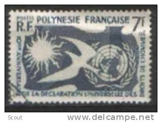 POLINESIA FRANCESE - 1958 - 10° ANN. DELLA DICHIARAZIONE UNIV. DEI DIRITTI DELL´UOMO - YT 12 (°) - Altri & Non Classificati