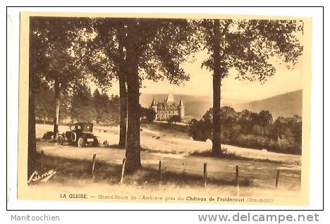 BELGIQUE STOUMONT LA GLEIZE CHATEAU DE FROIDECOURT AVEC VIEILLE VOITURE - Stoumont