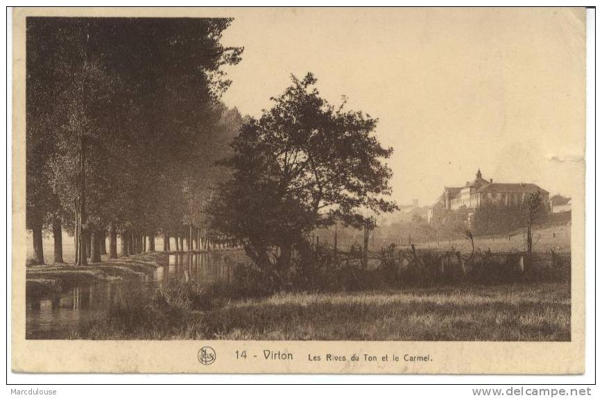 Virton. Les Rives Du Ton Et Le Carmel. De Oevers Van De Ton. Timbre - Postzegel N° 284. - Virton