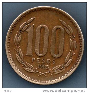 Chili 100 Pesos 1985 Ttb - Chile