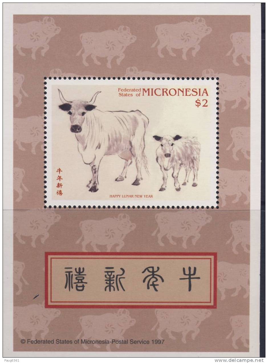 MICRONESIE  1997 ANNEE DU BUFFLE  SC N°258  NEUF MNH**  LLL165 - Chines. Neujahr