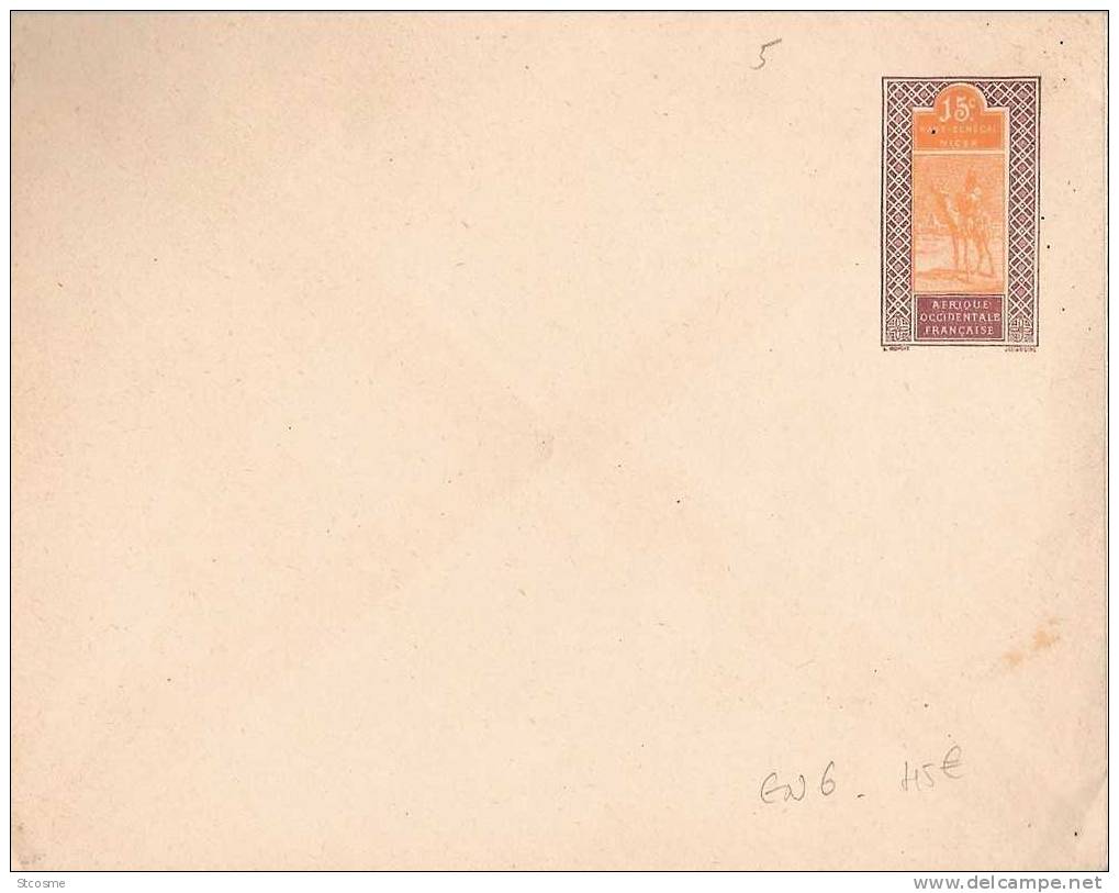 Entier / Stationery / PSE - Haut Sénégal Et Niger - Enveloppe N°6 (état Neuf) - Lettres & Documents