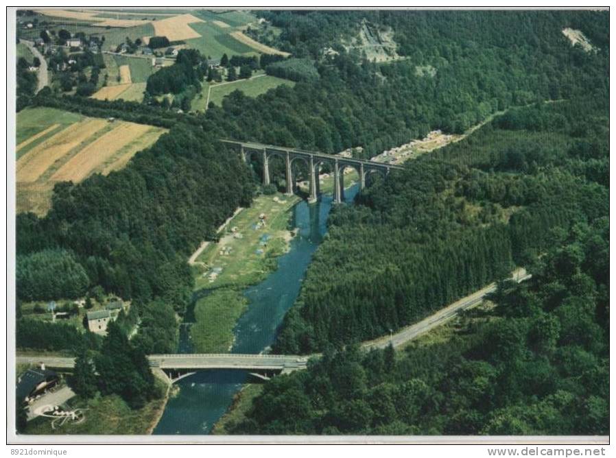 Herbeumont S/Semois - Vue Aérienne  - Les Ponts - Timbre Avex Pape Jean-Paul II 1985 - Herbeumont