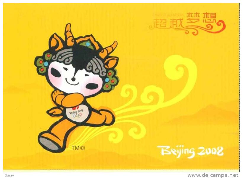 2008 Beijing Olympic Games Emblem And Mascot  , Pre-stamped Card , Postal Stationery - Ete 2008: Pékin