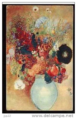 Jolie CP Illustrateur Odilon Redon Peintre Peinture Fleurs Dans Un Vase Vert - Bouquet - Neuve - Redon