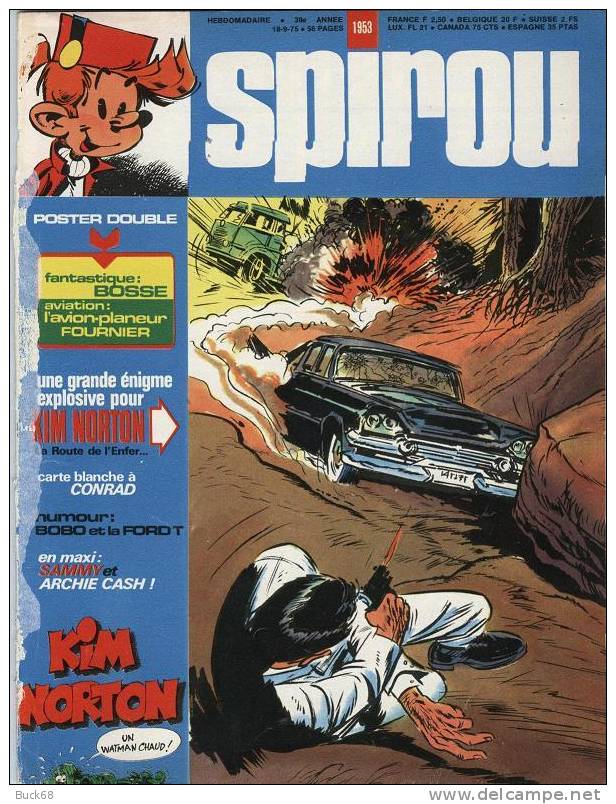 SPIROU N° 1953 Avec Une Couverture De WATMAN Avec Kim Norton - Spirou Magazine