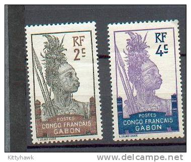 Gab 59 - YT 34/35* - Unused Stamps