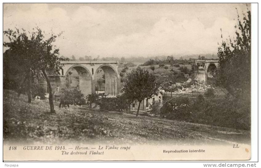 HIRSON Le Viaduc Coupé Guerre De 1914 - Hirson