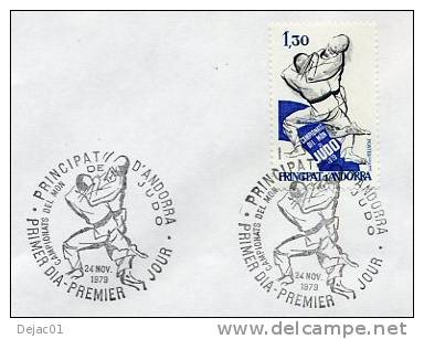 Andorre - JUDO - Yvert 281 /enveloppe Entière Oblitétation PJ - R 2775 - Oblitérés