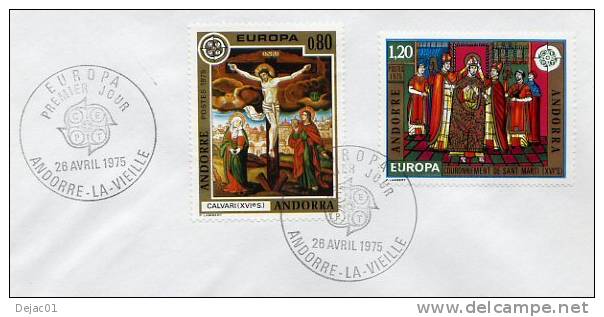 Andorre - Europa - Yvert 243/4 /enveloppe Entière Oblitétation PJ - R 2778 - Gebruikt