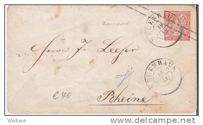 Ndp034/  NORDDEUTSCHER-POSTBEZIRK - Neuenhaus Auf Ganzsachenbrief - Postal  Stationery