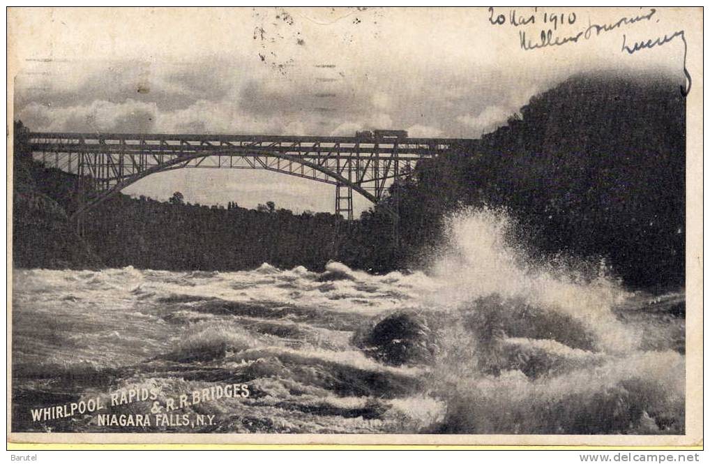 BUFFALO (Environs) [New York ~ Etats Unis] - Whirlpool Rapids & R. R. Bridges - Buffalo