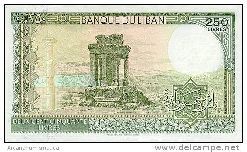 LIBANO   250 LIVRES  1978-88  KM#67  PLANCHA/UNC/SC   DL-2573 - Lebanon