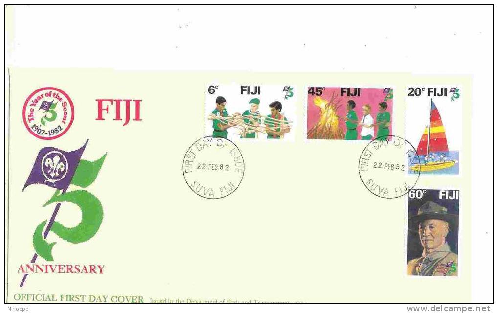 Fiji-1982 Scouts 75th Anniversary  FDC - Fidji (1970-...)