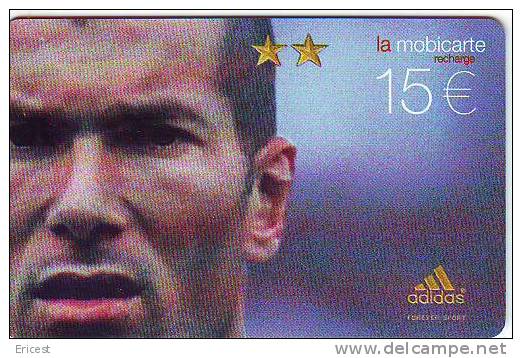 MOBICARTE 15 EUROS ZIDANE 05/02 Au 06/2003 ETAT COURANT - Cellphone Cards (refills)