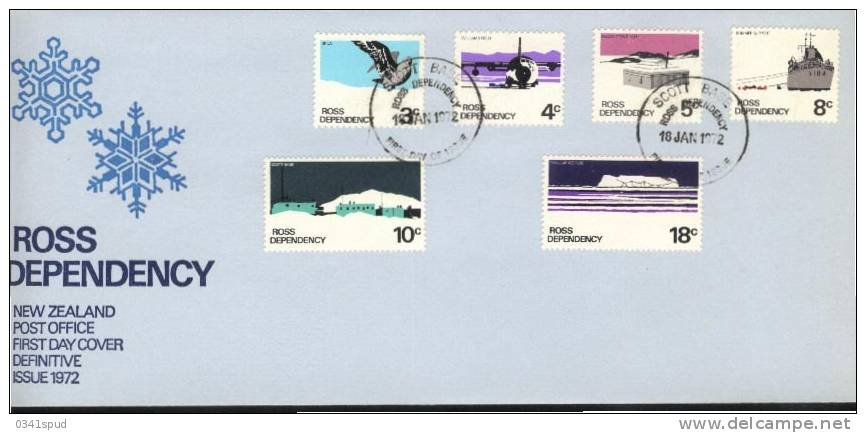 New Zealand FDC  1972 ROSS  Scott Base  Pôle Sud Polo Sud South Pole - FDC