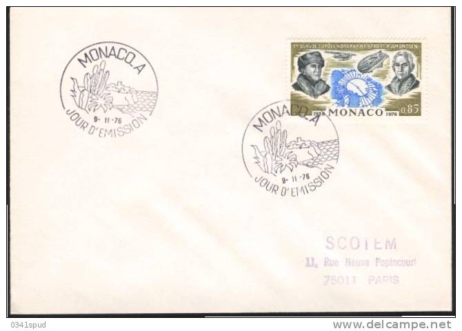 1976 Monaco FDC  Pôle Nord Polo Nord North Pole - Other & Unclassified