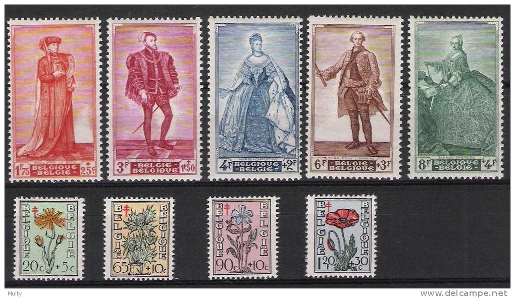 Belgie OCB 814 / 822 (*) - Unused Stamps