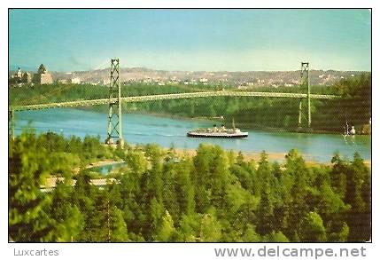 K28.  VANCOUVER B.C. CANADA.LIONS GATE BRIDGE AND VICTORIA-SEATTLE STEAMER. - Vancouver