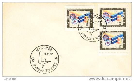 1967 Suede Kiruna  Gymnastique  Gymnastics Ginnastica   Sur Lettre éntiere - Gymnastics